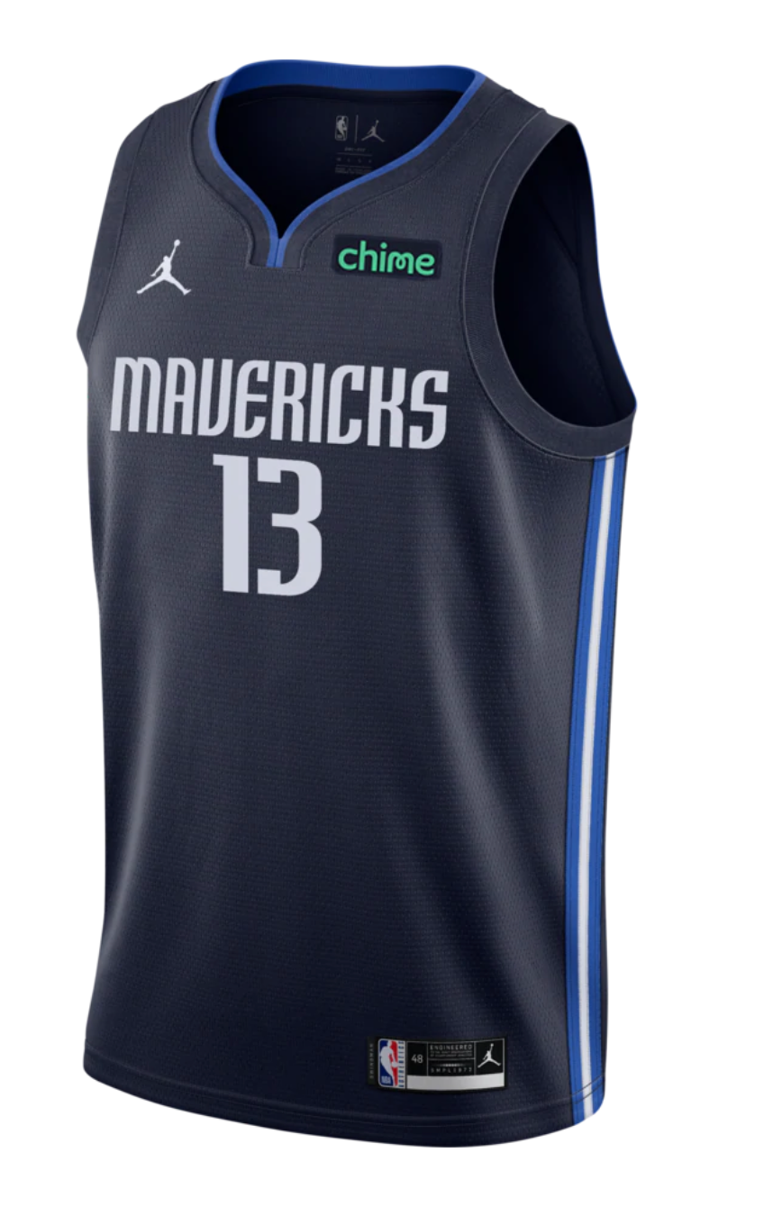 Jalen Brunson #13 Dallas Mavericks Jordan Brand Navy Statement Edition Swingman Jersey