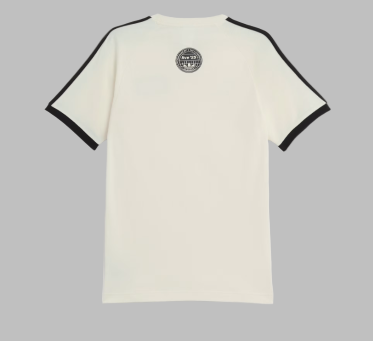 Oasis x Adidas Live '25 T-Shirt – Off-White | Three-Stripe Crew Neck Tee