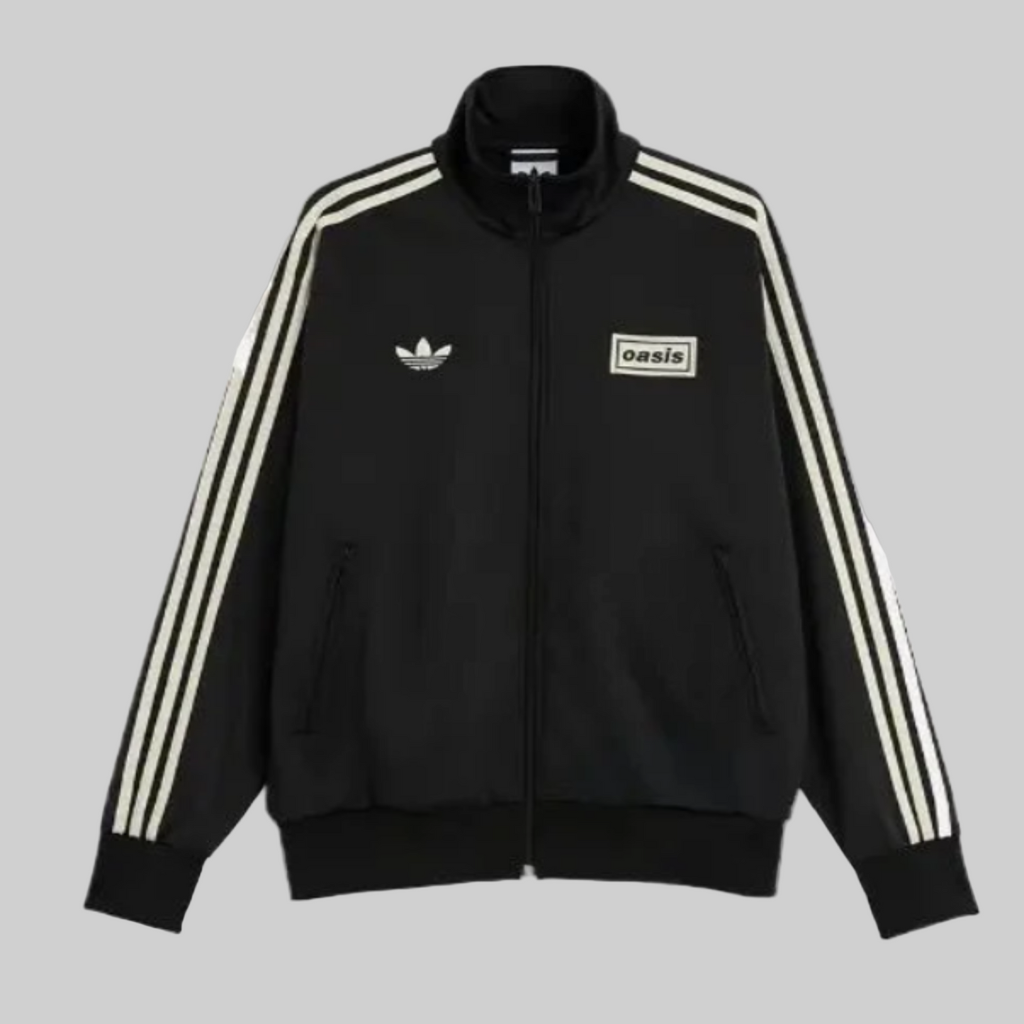 Oasis x Adidas Live '25 Track Jacket – Black | Three-Stripe Zip-Up Top