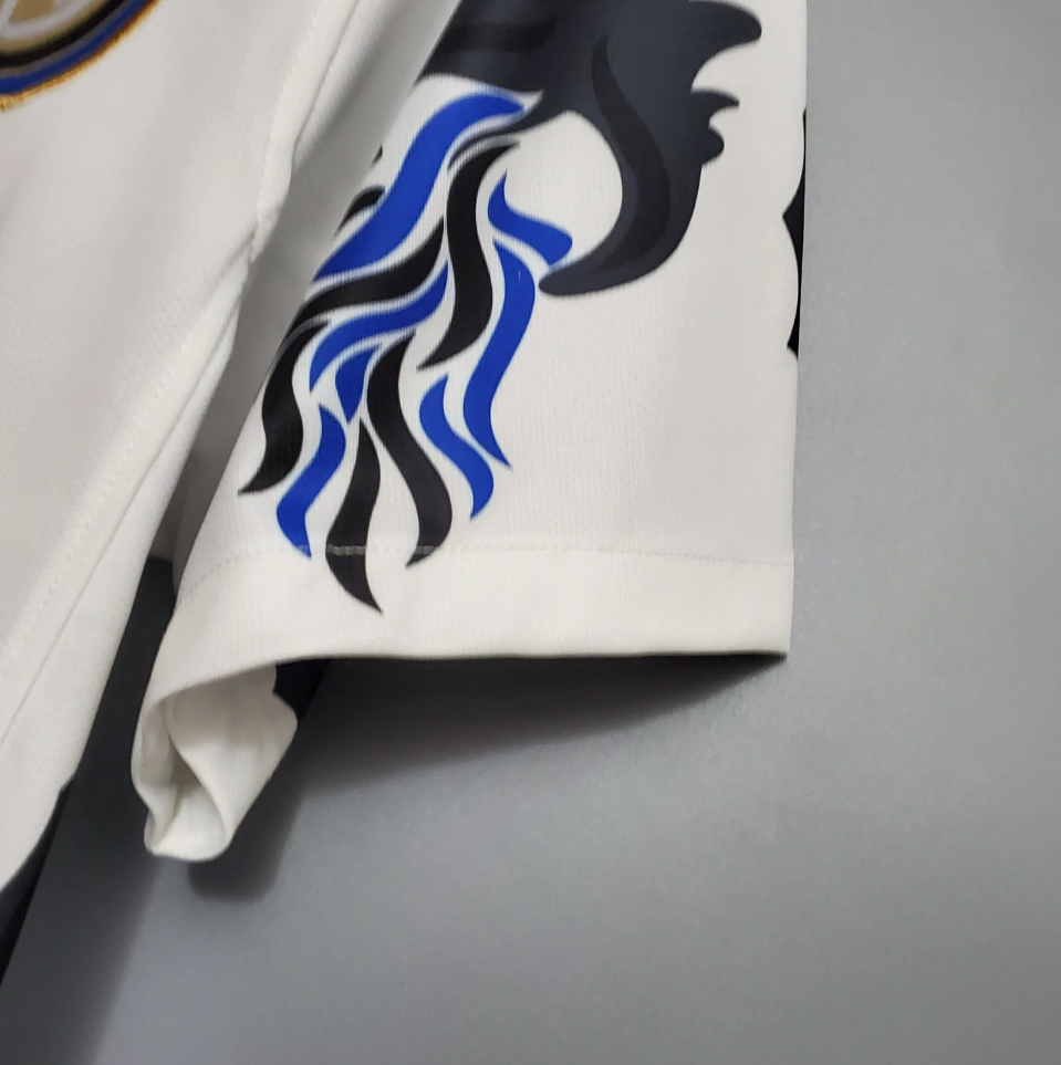 Inter Milan 2010-11 Away Retro Jersey – White Navy Blue Dragon Sleeve Pirelli Nike One Star Fan Version Football Shirt