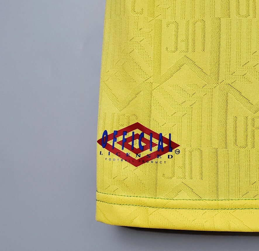 Manchester United 1993-94 Third Retro Jersey – Umbro Green Yellow Split Sharp Kit | Cantona Giggs Keane Scholes Beckham Era