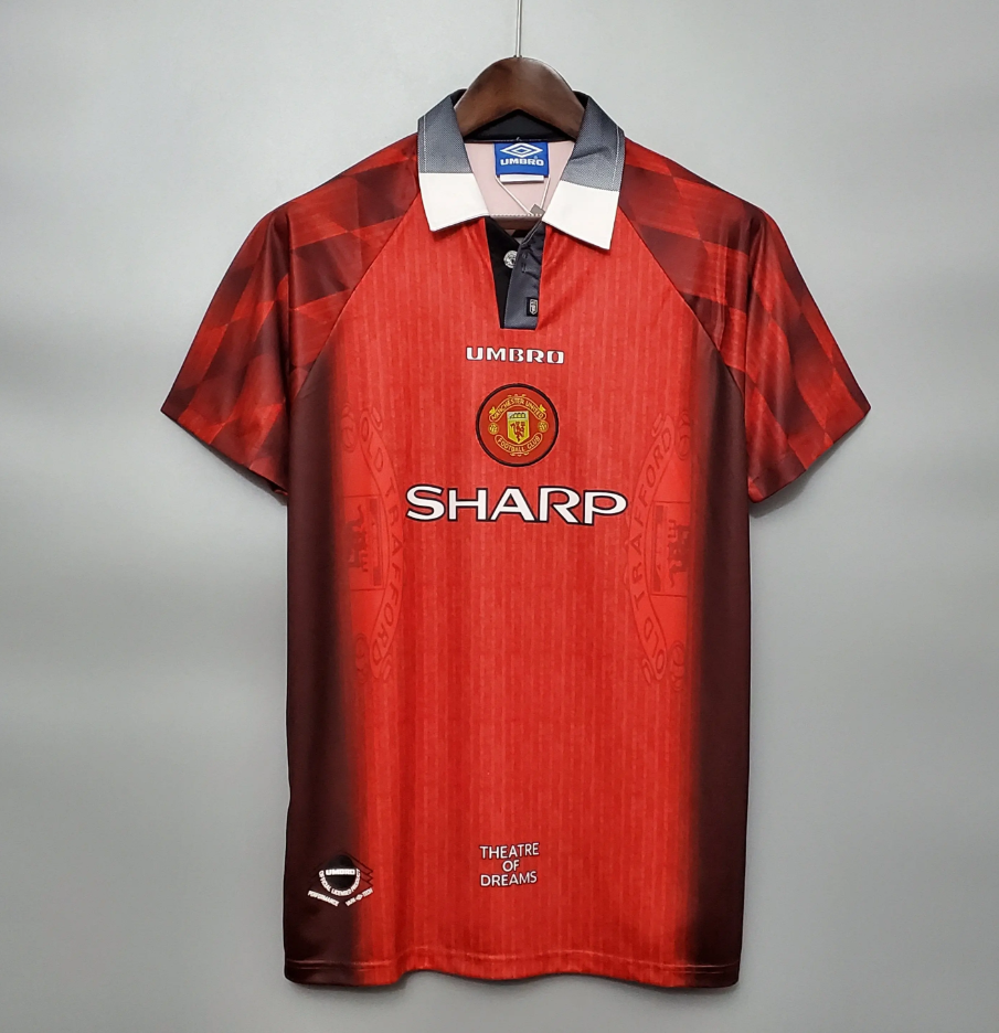 Manchester United 1996-97 Home Jersey – Red Umbro SHARP Theatre of Dreams Retro Premier League Football Shirt | Cantona Beckham Giggs Keane