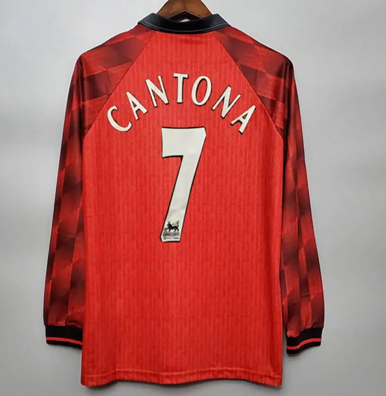 Manchester United 1996-97 Home Long-Sleeve Jersey – Red Umbro Sharp Theatre of Dreams Retro Football Shirt