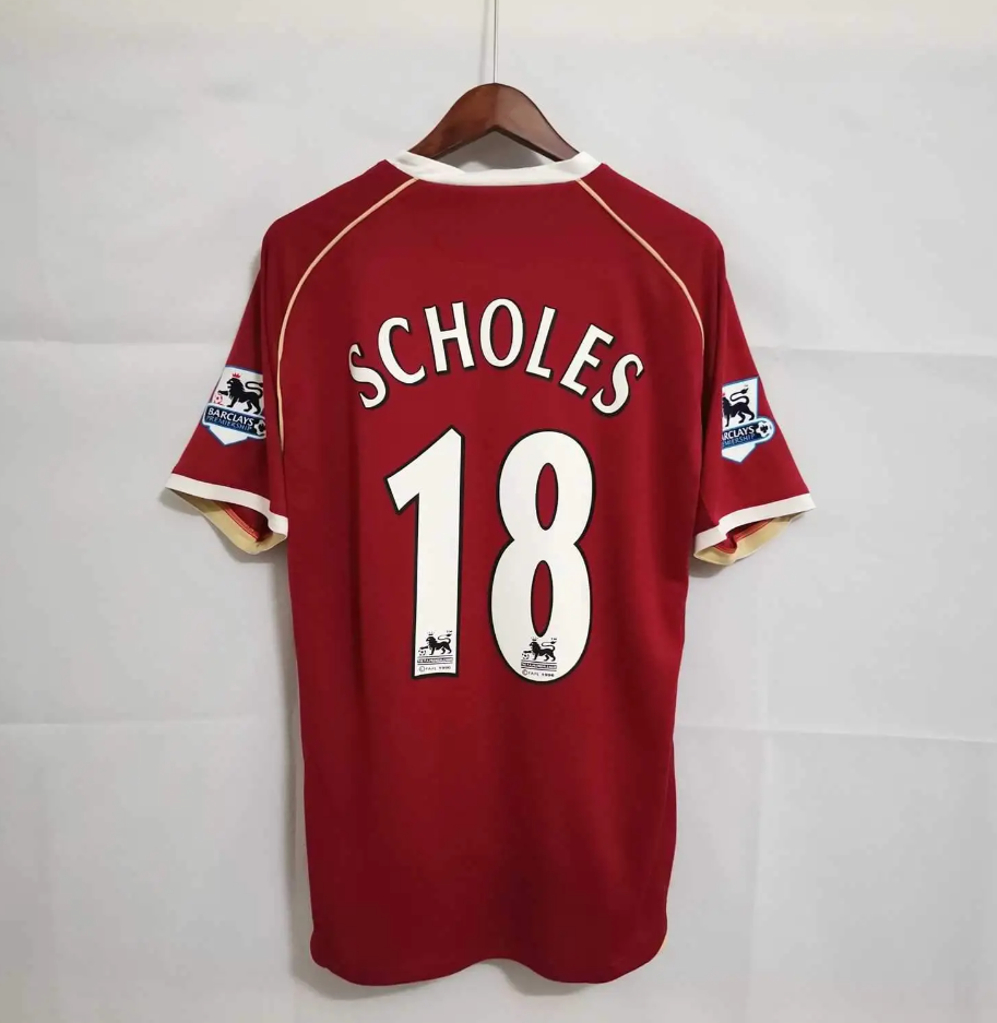 Manchester United 2006-07 Home Retro Jersey – Nike Red AIG Ronaldo Rooney Giggs Scholes Vidic Park Ji-Sung Premier League Champion Fan Version Football Shirt