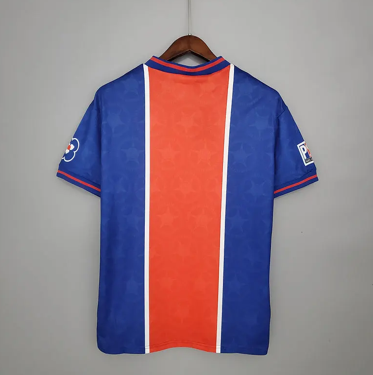 PSG 1995-96 Home Retro Jersey – Nike Blue Red Opel Paris Saint-Germain Football Shirt