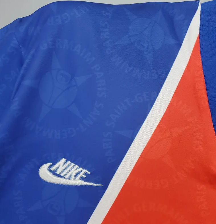 PSG 1995-96 Home Retro Jersey – Nike Blue Red Opel Paris Saint-Germain Football Shirt