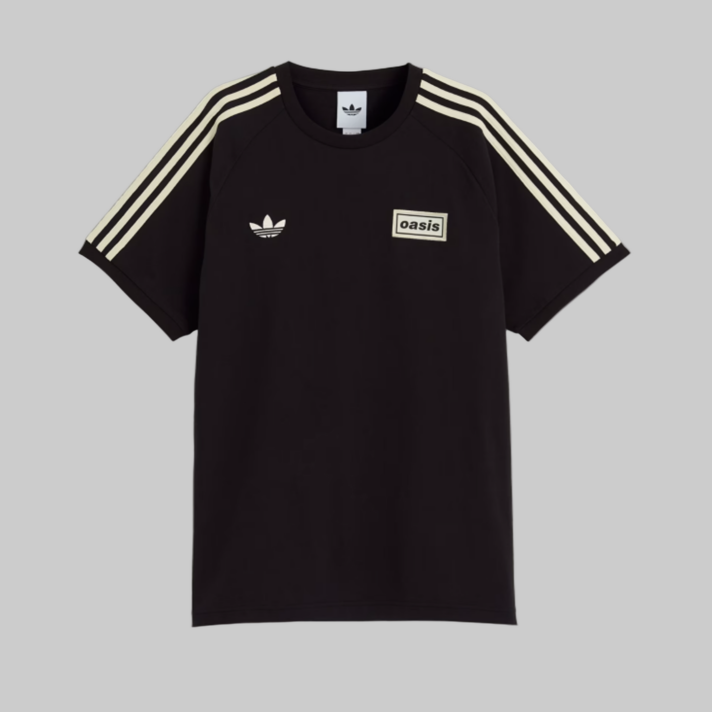 Oasis x Adidas Live '25 T-Shirt – Black | Three-Stripe Crew Neck Tee