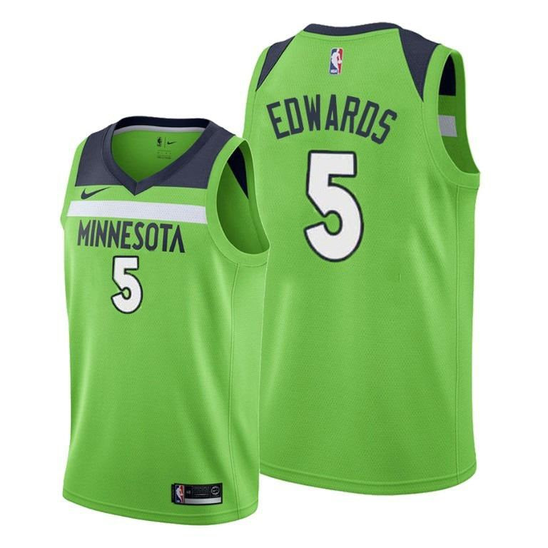 Anthony Edwards #5 Minnesota Timberwolves Lime Green Statement Edition Swingman Jersey – Nike