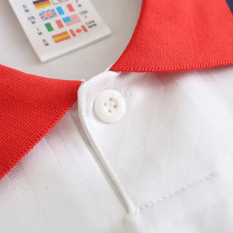 Spain National Team 1994 Away Retro Fan Jersey – White Diamond Pattern | World Cup Classic Kit