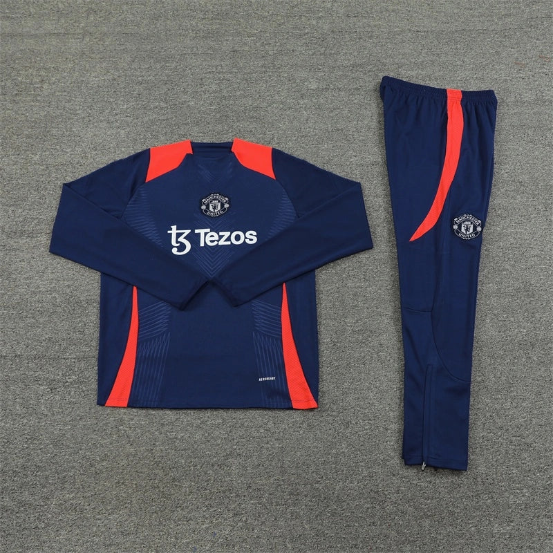 Manchester United FC Blue & Orange Training Suit 2024/25