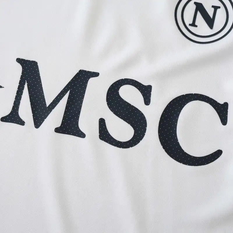 SSC Napoli Away Jersey 2024/25 – Fan Version | White & Black Football Kit