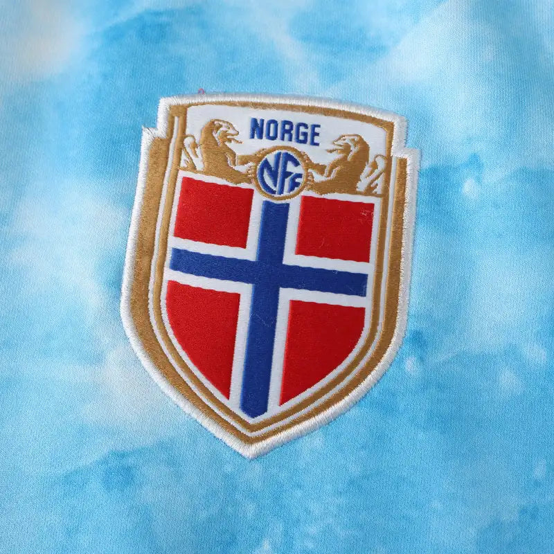Norway National Team 2021 Away Jersey – Sky Blue Cloud Wash Haaland Era Fan Version