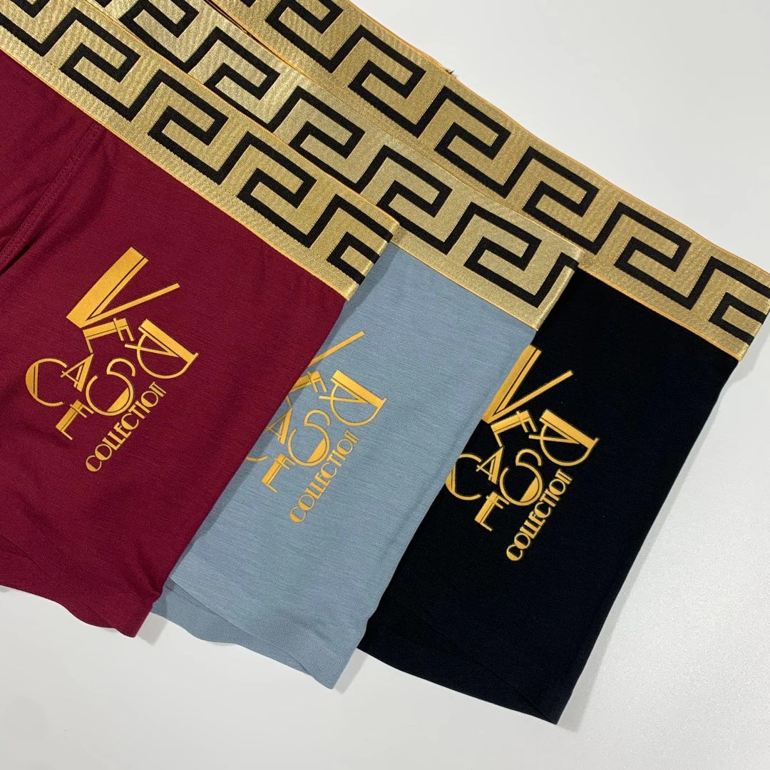 Versace Burgundy Teal Gold Horse Motifs Boxer Briefs, image 5