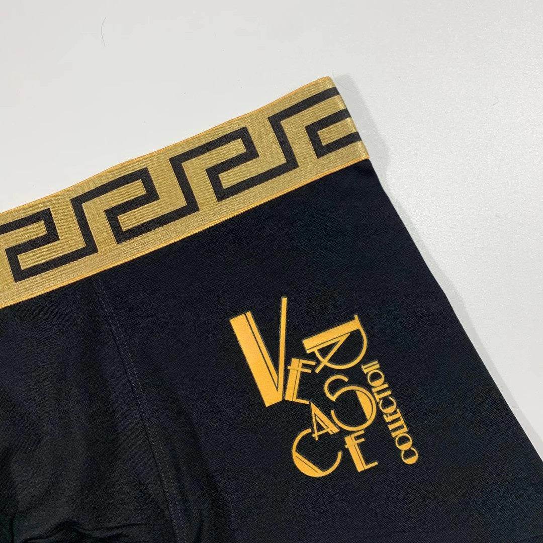 Versace Black Teal Blue Gold Horse Motif Boxer Briefs, image 7