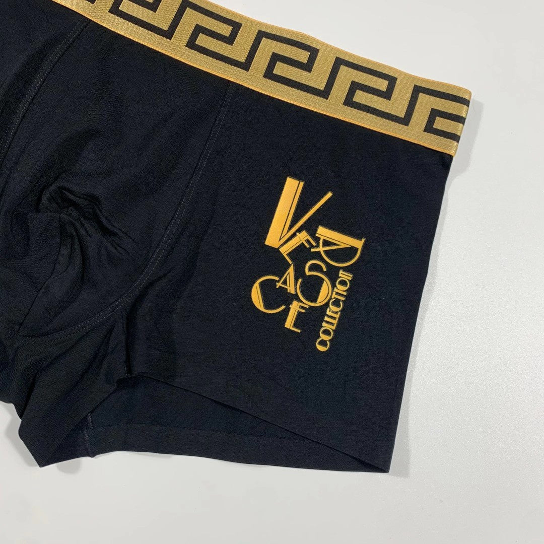 Versace Black Teal Blue Gold Horse Motif Boxer Briefs, image 9