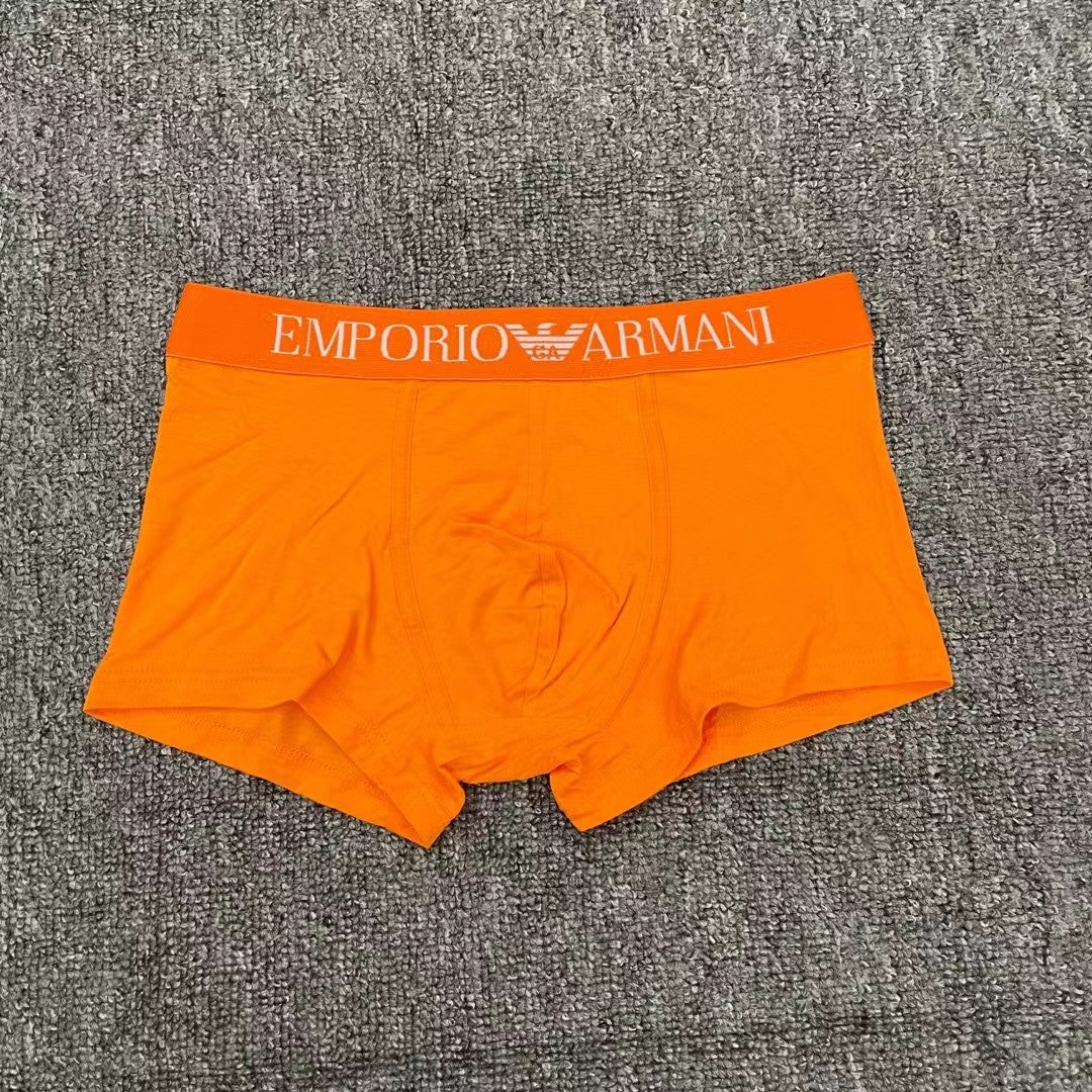 Emporio Armani Orange White Letter Waistband Boxer Briefs, image 1