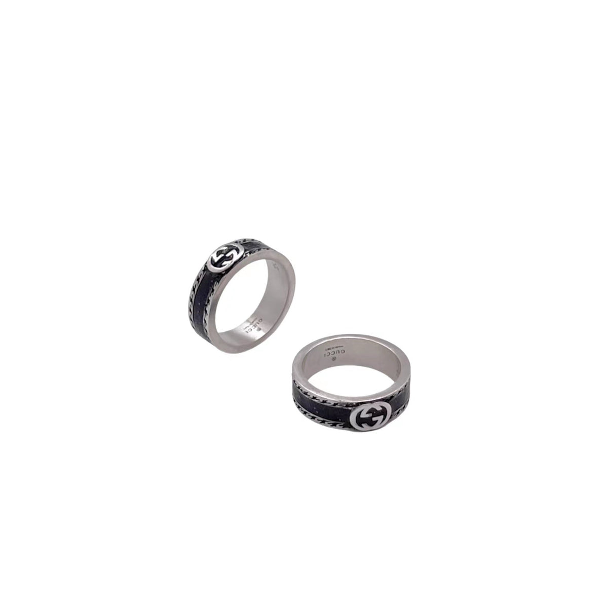 Gucci Double G Distressed Vintage-Inspired Sterling Silver Ring - image 3