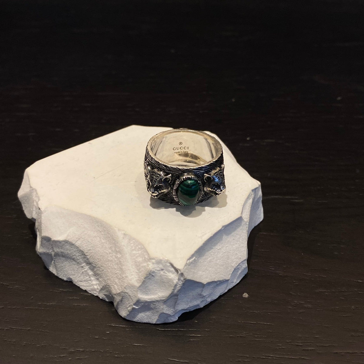 Gucci Double G Distressed Vintage-Inspired Sterling Silver Jewelry - image 5