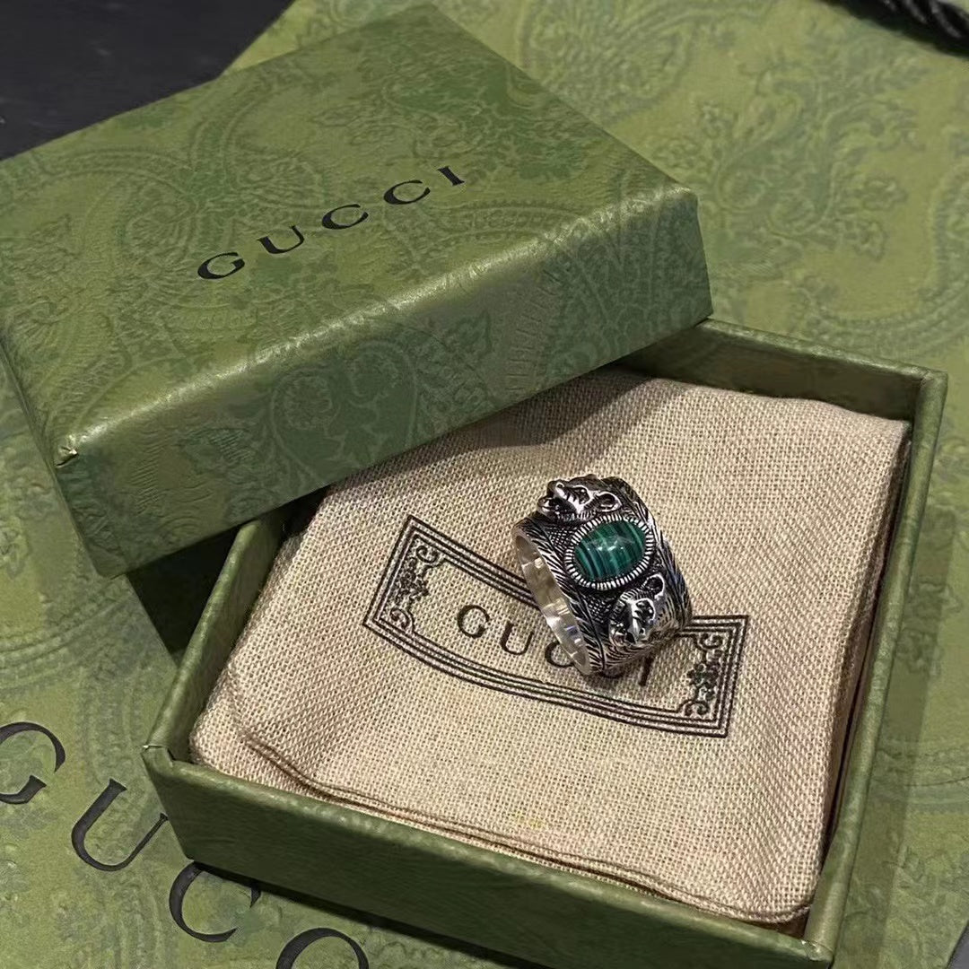 Gucci Double G Distressed Vintage-Inspired Sterling Silver Jewelry - image 7
