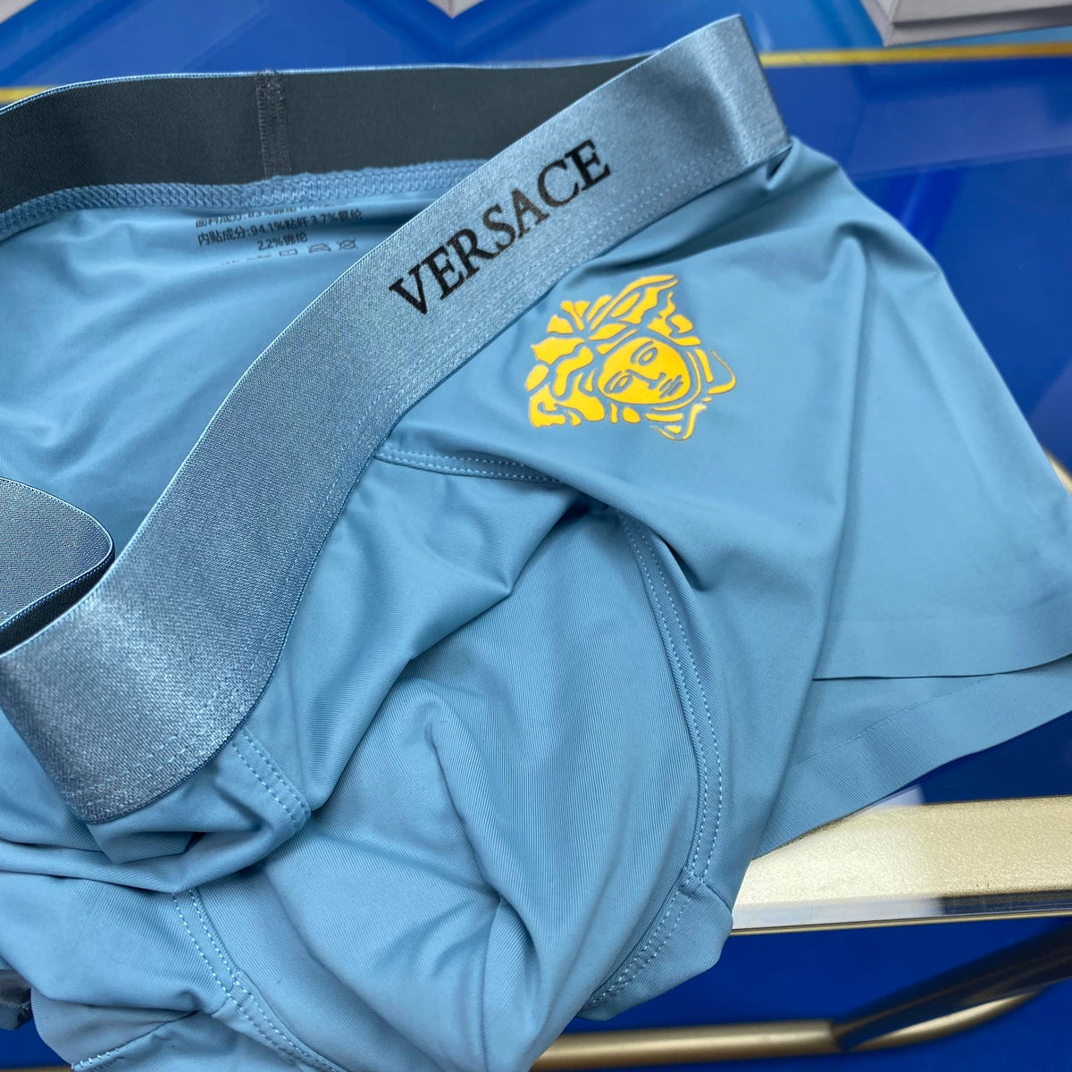 Versace Red Blue Black Gold Face Boxer Briefs, image 7
