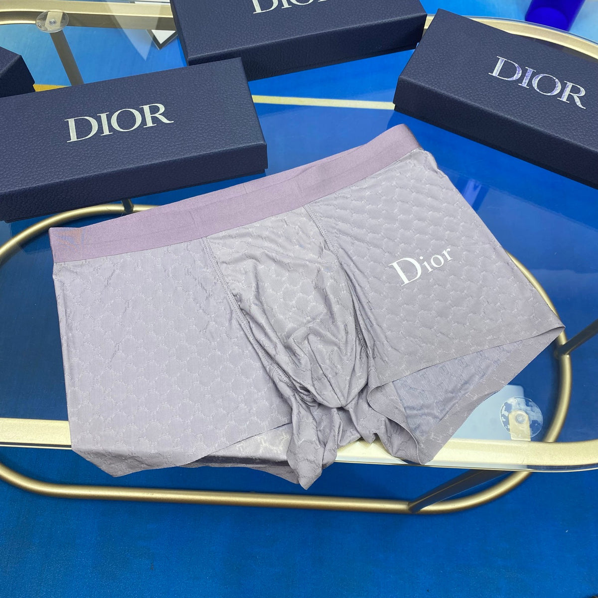 Dior Boxed Grey Blue Green Wordmarks Boxer Briefs, image 4