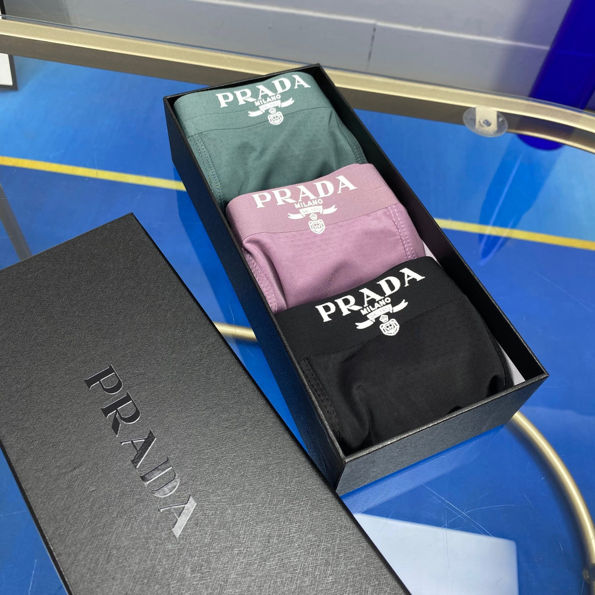 Prada Pink Dark Contrast Waist Boxer Briefs, image 9