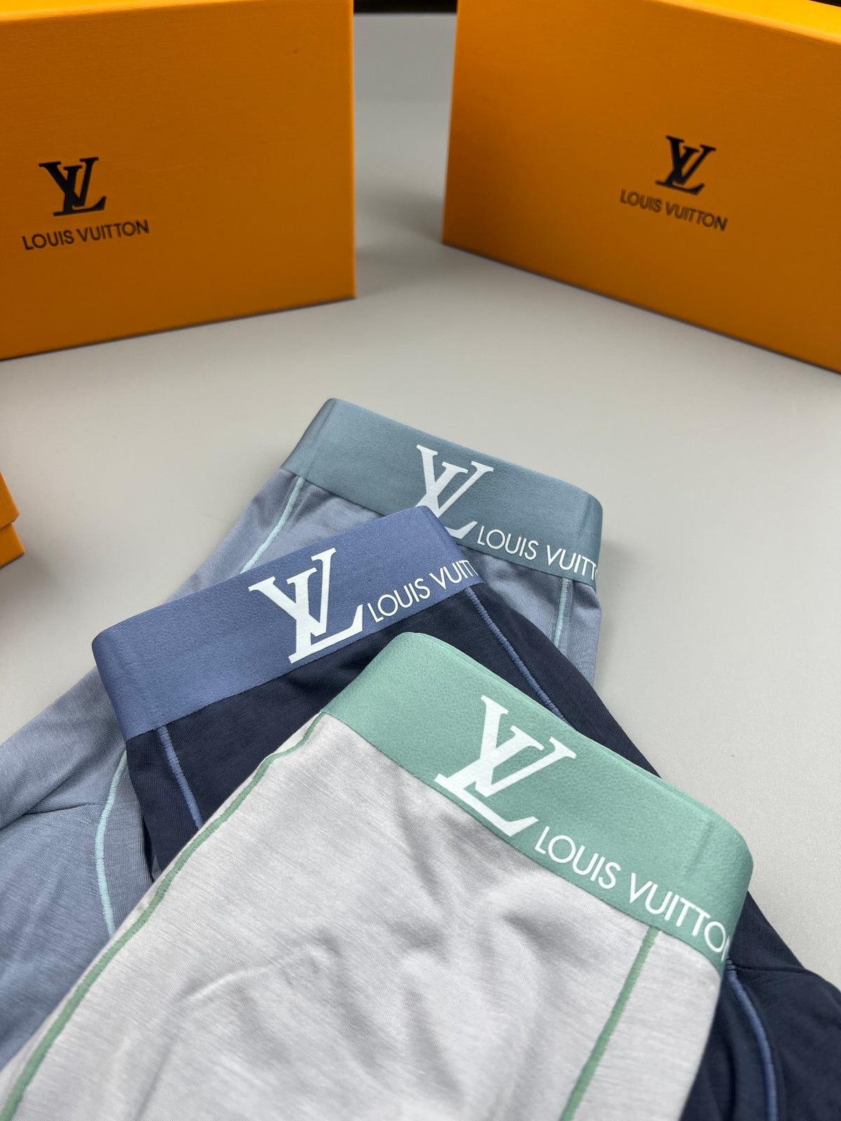 Louis Vuitton Pale Grey Green Waist Boxer Briefs, image 3