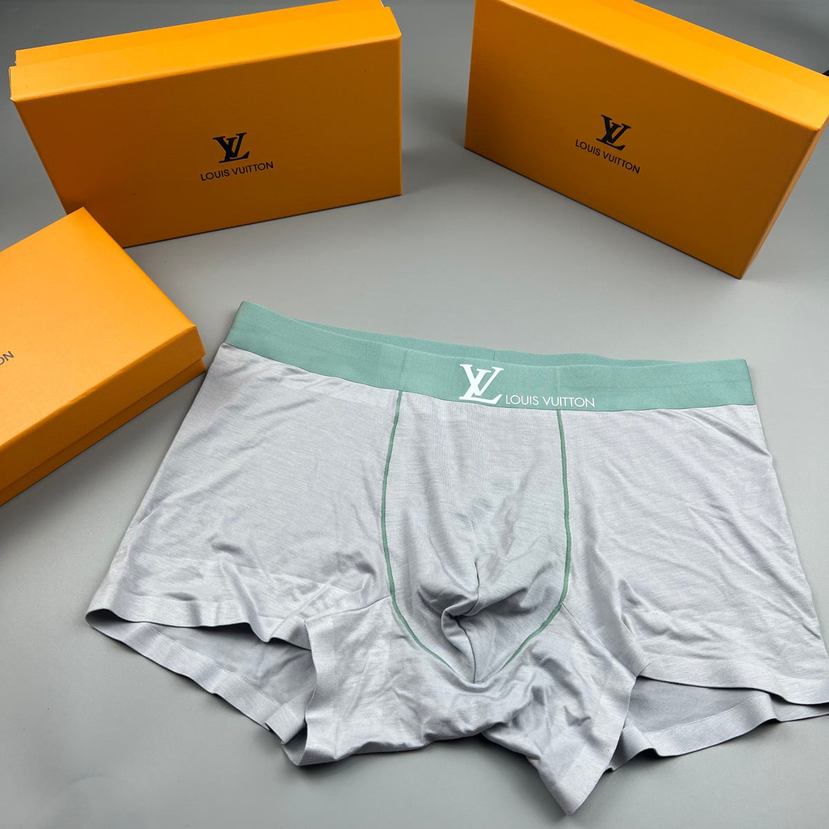 Louis Vuitton Pale Grey Green Waist Boxer Briefs, image 1