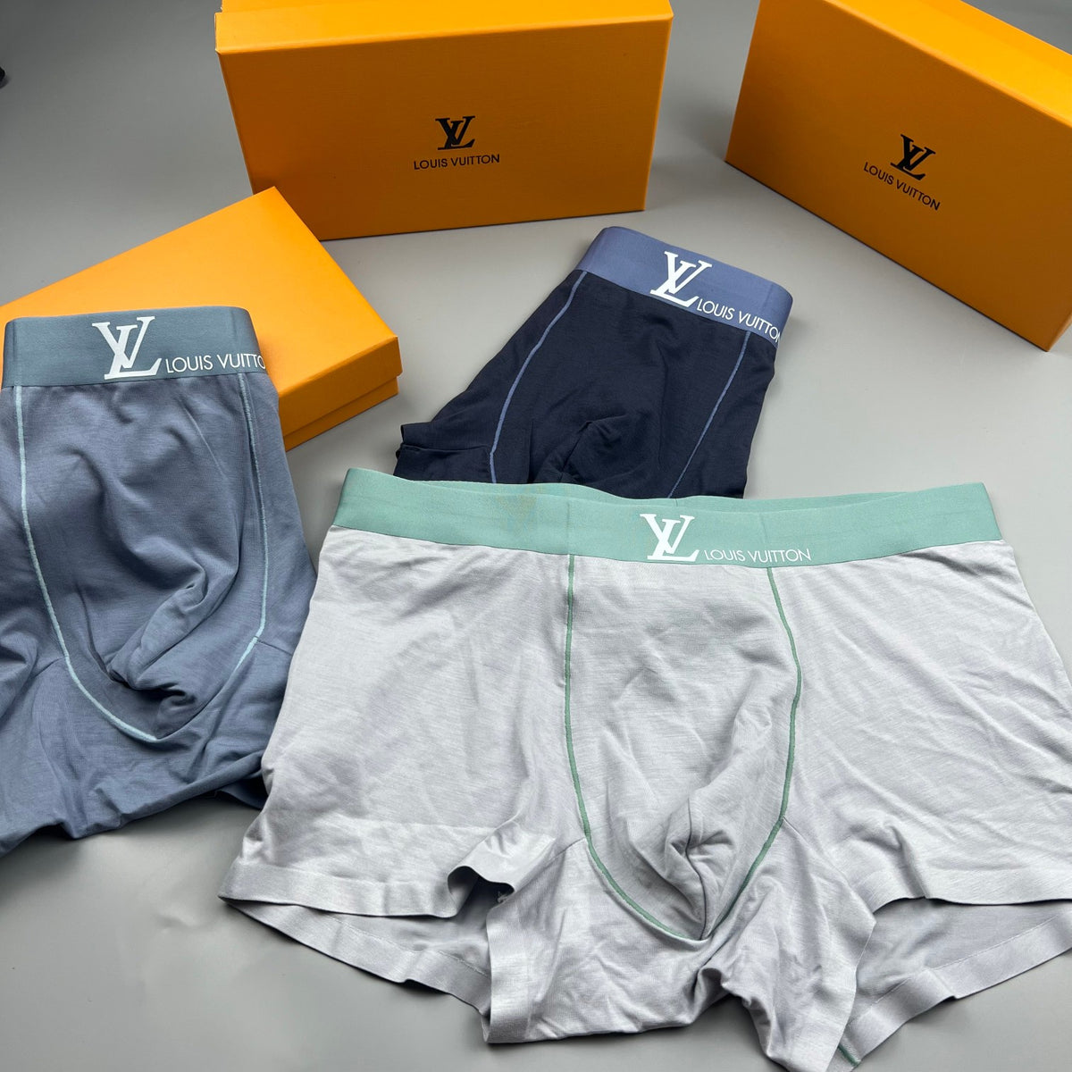 Louis Vuitton Pale Grey Green Waist Boxer Briefs, image 7