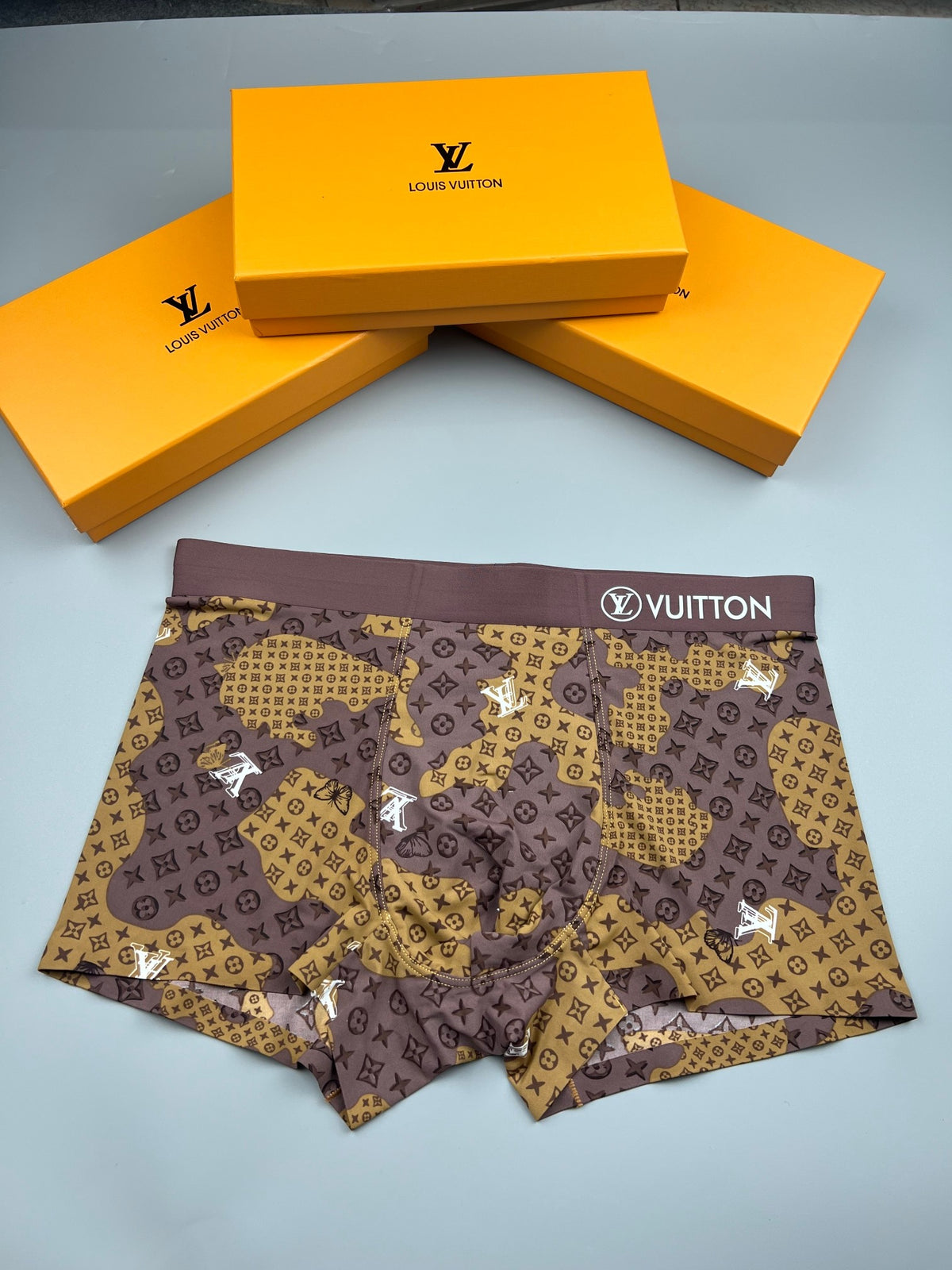 Louis Vuitton Blue Vertical Decorative Stripes Boxer Briefs, image 2