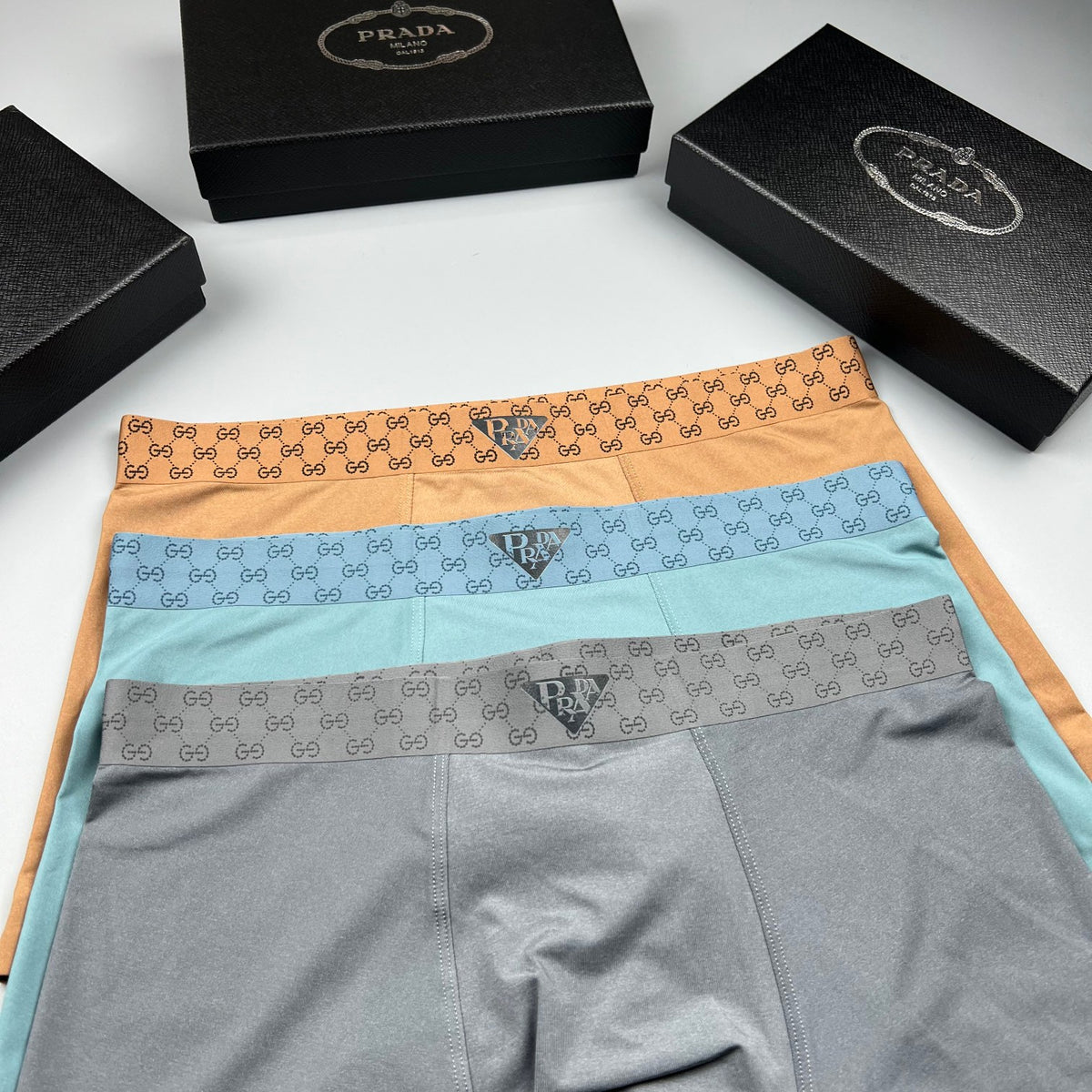Prada Mint Chevron Waist Triangle Boxer Briefs, image 5
