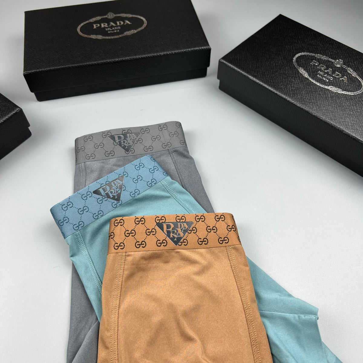 Prada Mint Chevron Waist Triangle Boxer Briefs, image 6