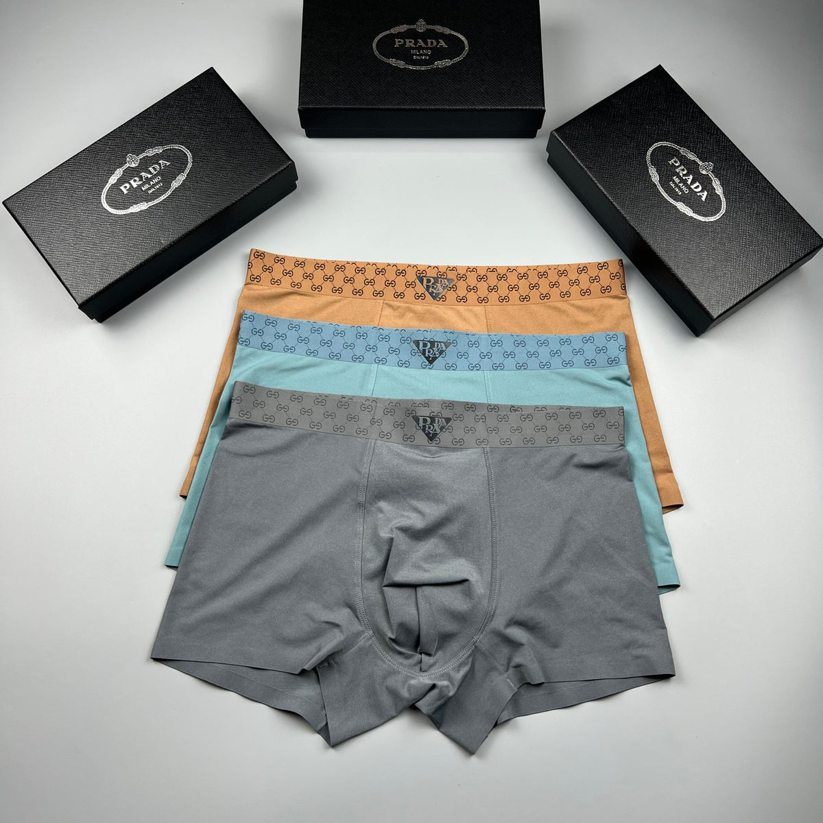 Prada Mint Chevron Waist Triangle Boxer Briefs, image 4