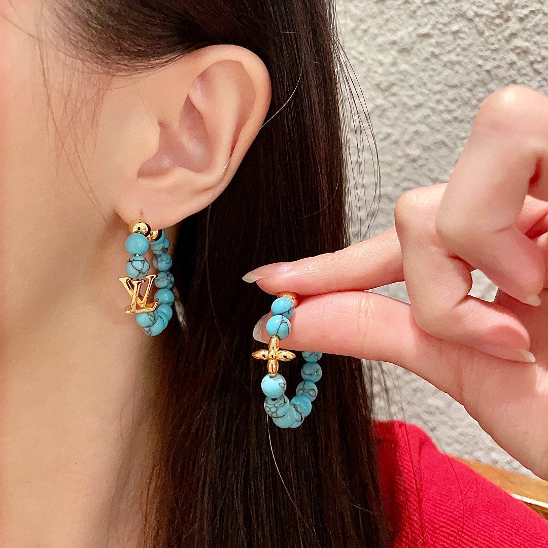 Louis Vuitton Clover Letter Stud Earrings – Style 02 - image 3