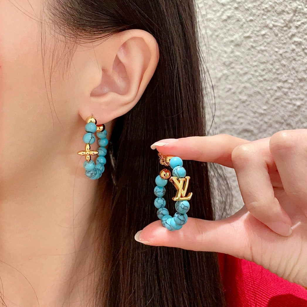 Louis Vuitton Clover Letter Stud Earrings – Style 02 - image 1