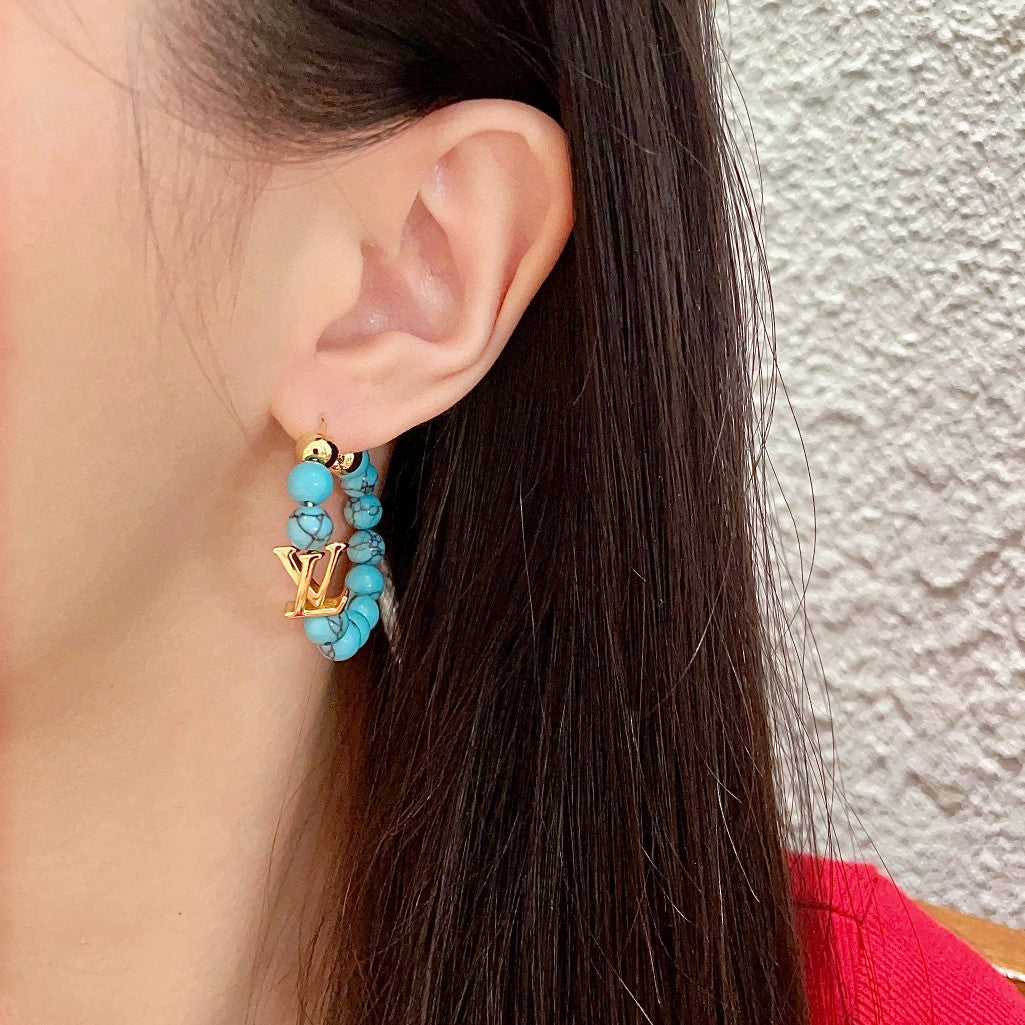Louis Vuitton Clover Letter Stud Earrings – Style 02 - image 4