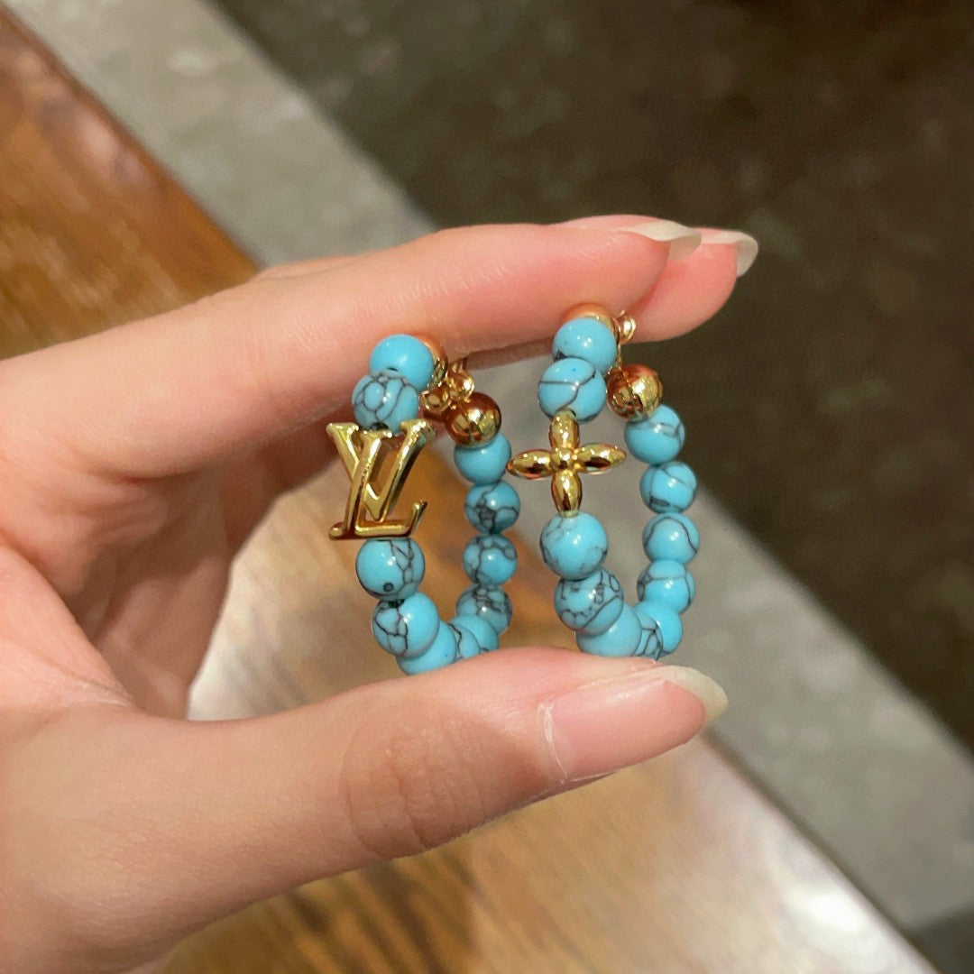 Louis Vuitton Clover Letter Stud Earrings – Style 02 - image 5