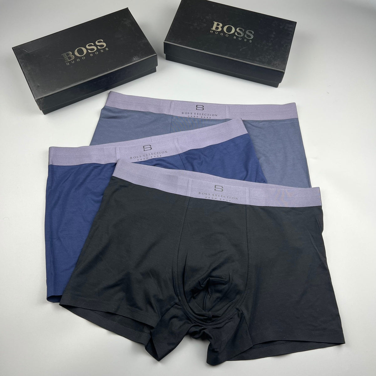 BOSS Black Lilac Small B Waist Boxer Briefs, image 7