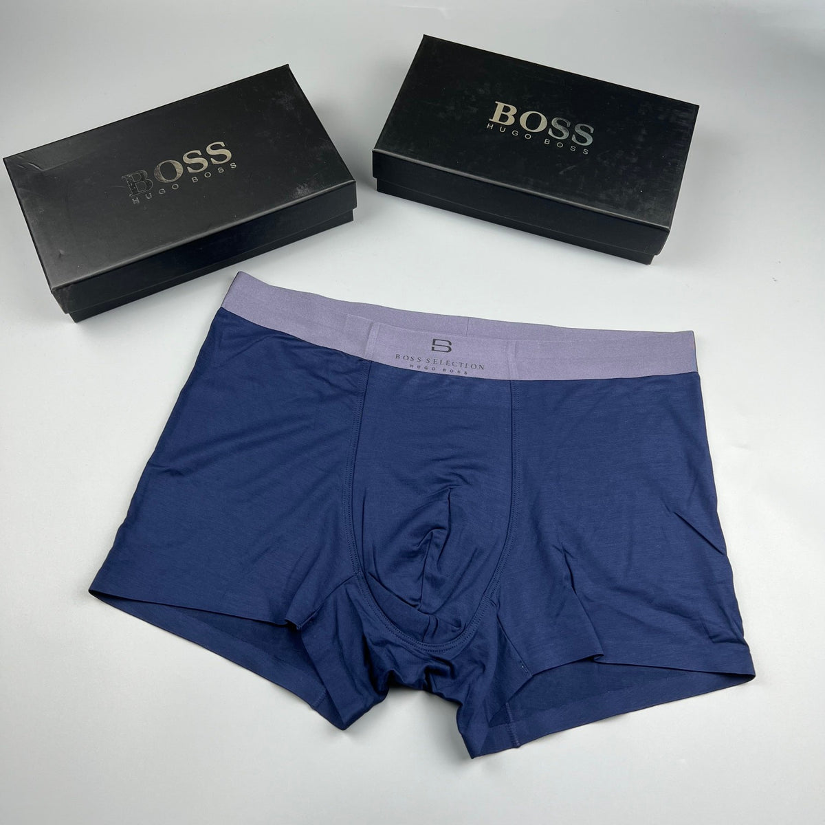 BOSS Black Lilac Small B Waist Boxer Briefs, image 2