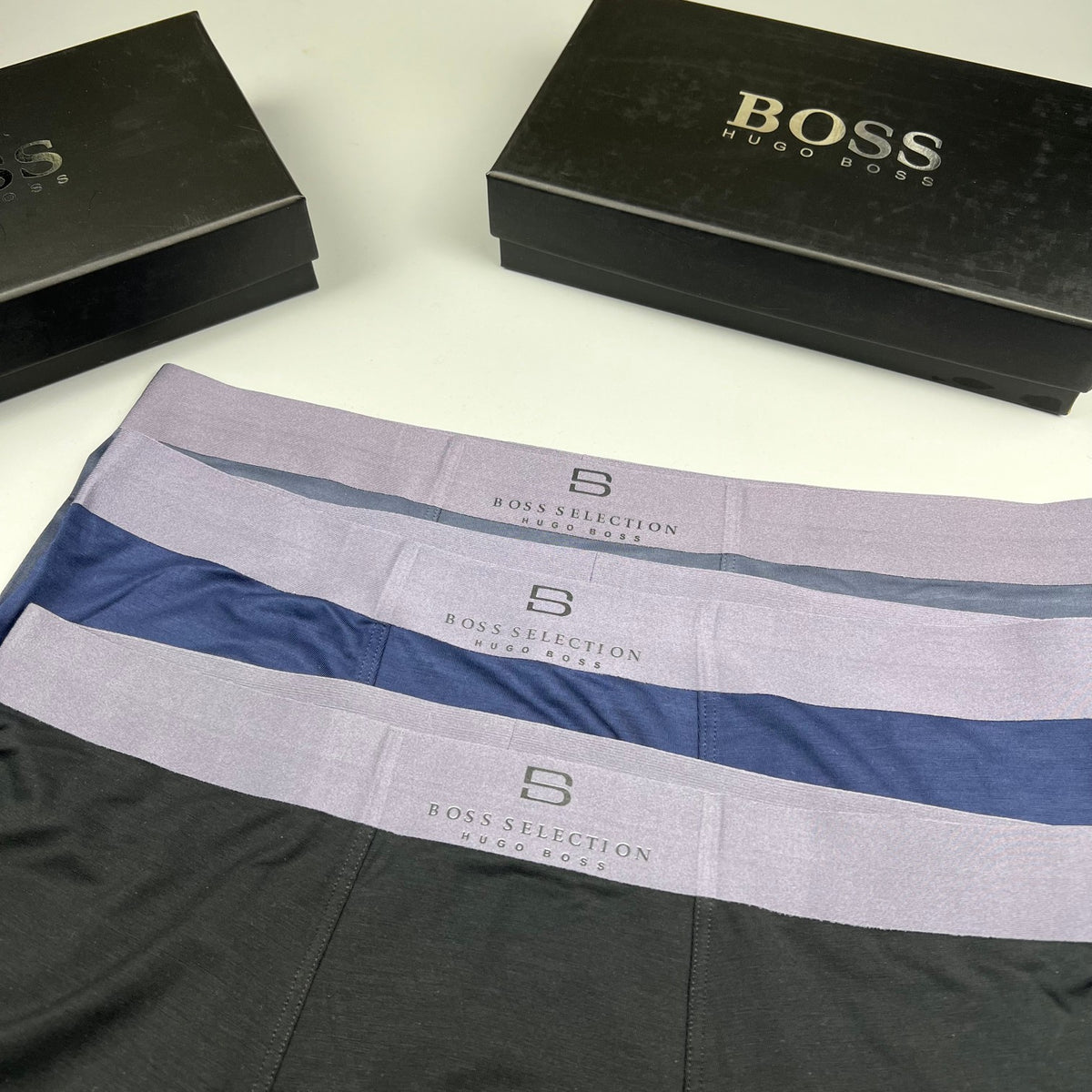 BOSS Black Lilac Small B Waist Boxer Briefs, image 6