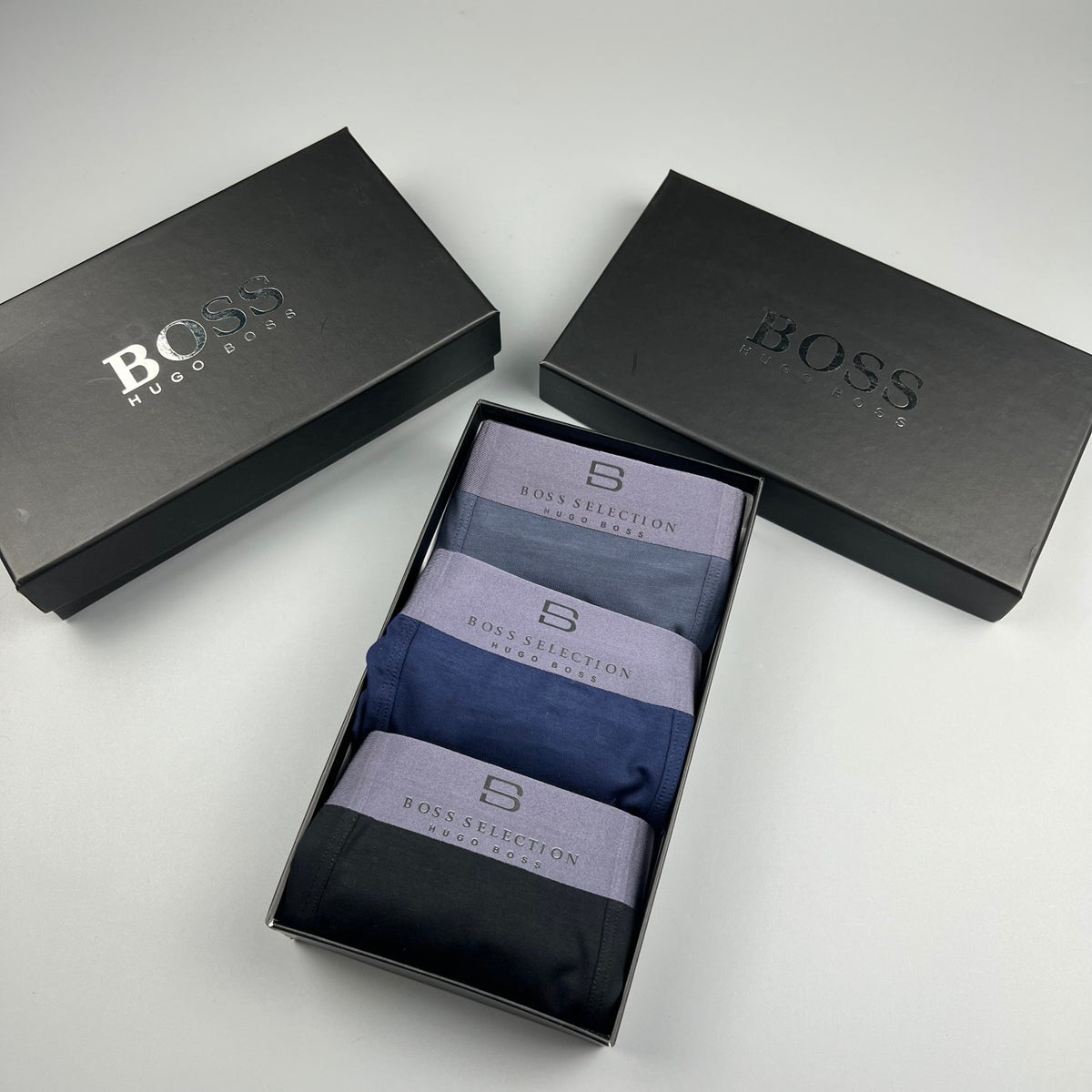 BOSS Black Lilac Small B Waist Boxer Briefs, image 8