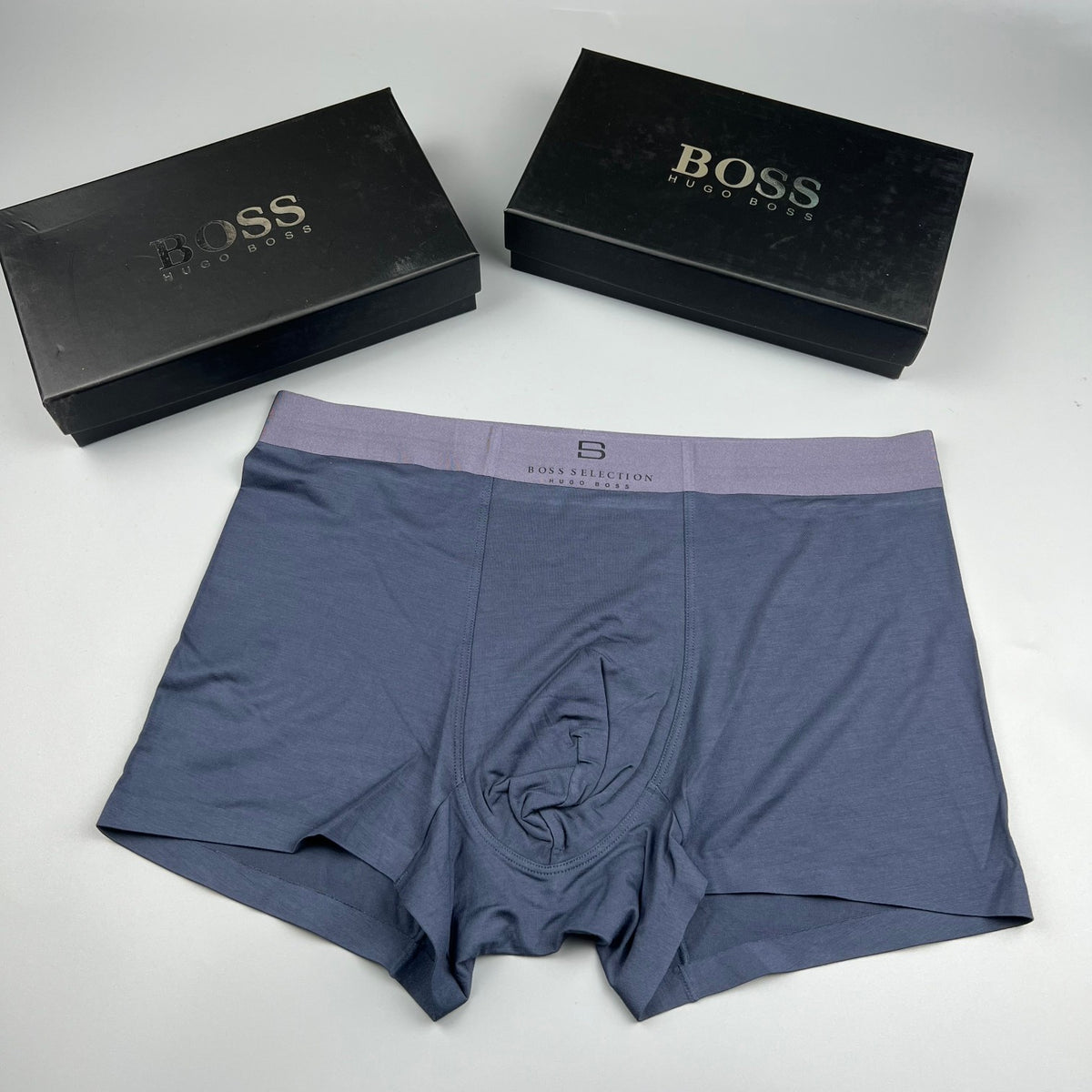 BOSS Black Lilac Small B Waist Boxer Briefs, image 3