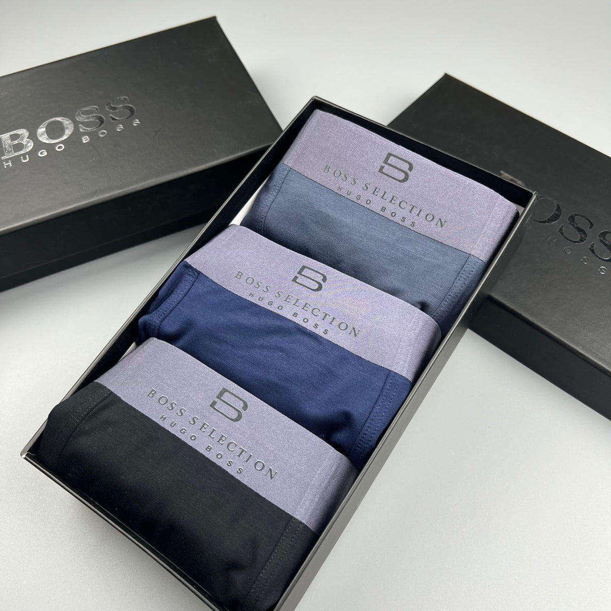 BOSS Black Lilac Small B Waist Boxer Briefs, image 9