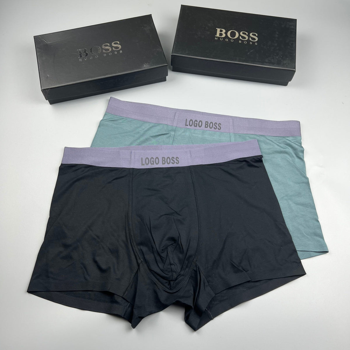 BOSS Black Lilac LOGO BOSS Waist Boxer Briefs, image 5