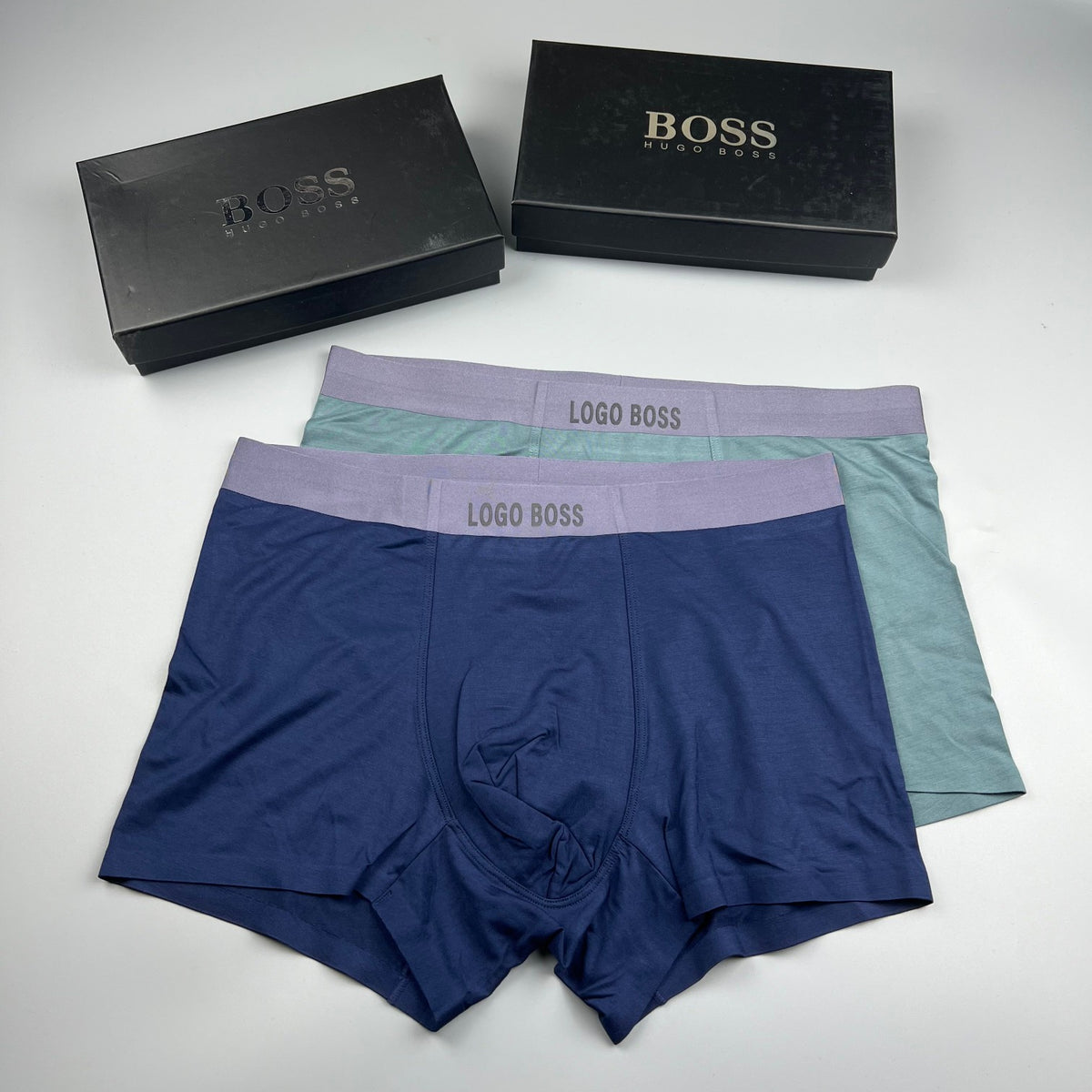 BOSS Black Lilac LOGO BOSS Waist Boxer Briefs, image 4