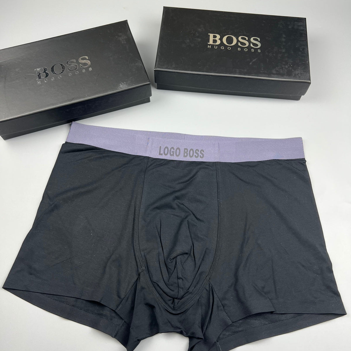 BOSS Black Lilac LOGO BOSS Waist Boxer Briefs, image 1