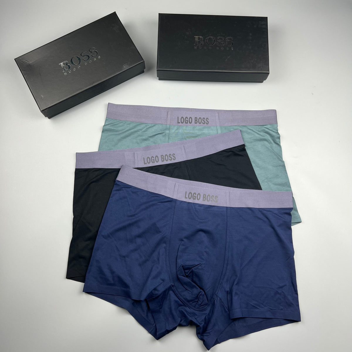 BOSS Black Lilac LOGO BOSS Waist Boxer Briefs, image 6