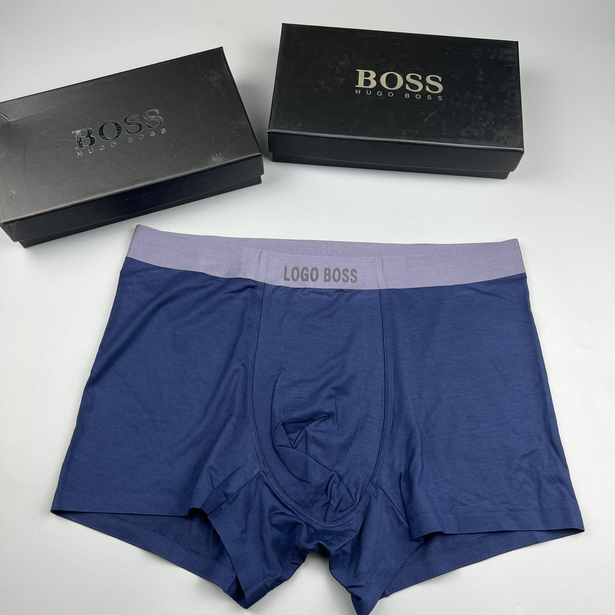 BOSS Black Lilac LOGO BOSS Waist Boxer Briefs, image 2