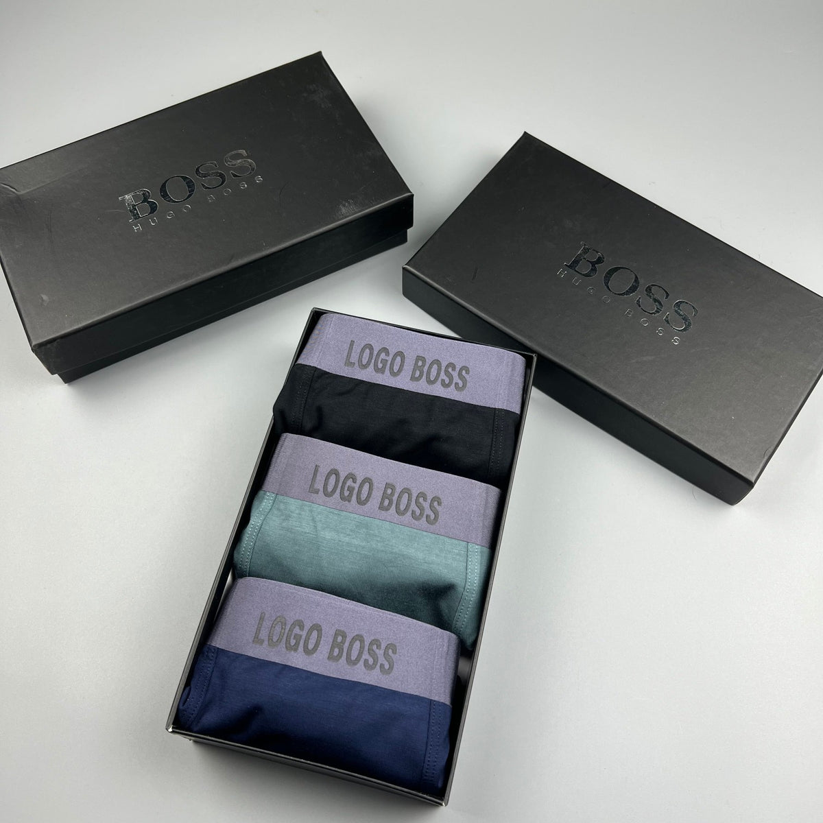 BOSS Black Lilac LOGO BOSS Waist Boxer Briefs, image 9