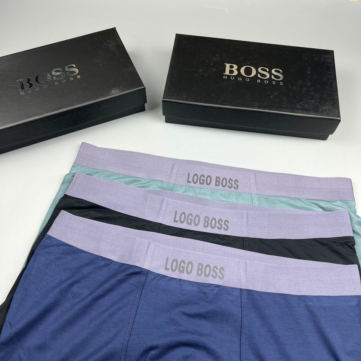 BOSS Black Lilac LOGO BOSS Waist Boxer Briefs, image 7
